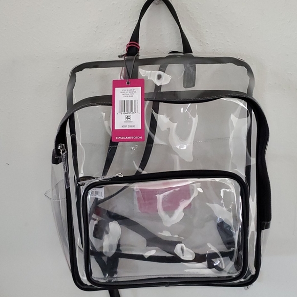 vince camuto clear backpack